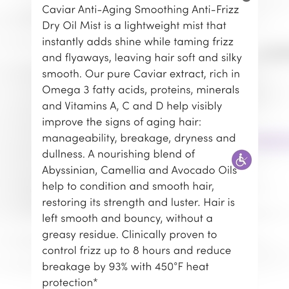 Alterna Trial Size Caviar Anti-Aging Smoothing Anti-Frizz Dry Oil Mist NIB - Picture 9 of 9